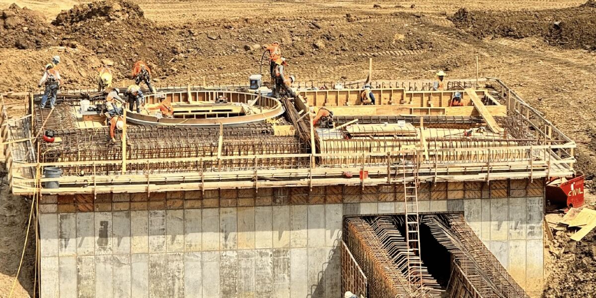 Burkes civil services team on a project site